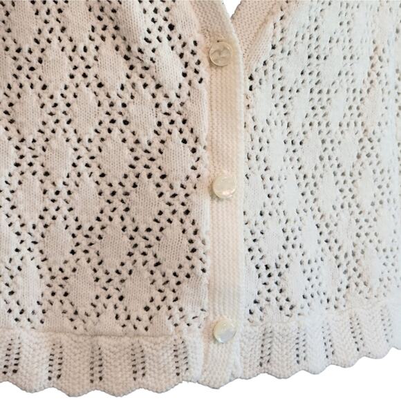 VINTAGE crochet capelet off-white JCPenney Fashions - Picture 2 of 6